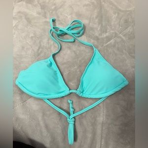 Turquoise/blue top! Never warn!